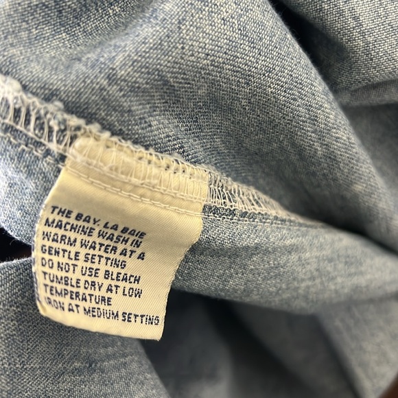 Vintage Denim Button Down Jeans Dress Size Small - Picture 15 of 16